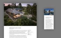 Screenshots of an interior page in both tablet and mobile screen sizes.