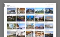 Screenshot of the blackwell.ca portfolio page, featuring a thumbnail grid of contemporary architecture projects.